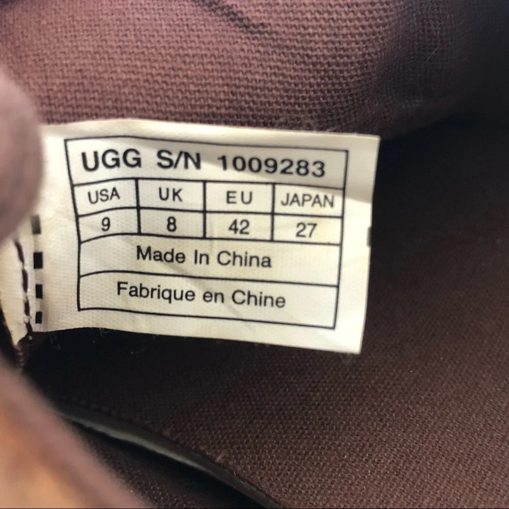 UGG Vanowen Nubuck Leather Lace Up Brown Shoes Sneakers - Picture 10 of 13